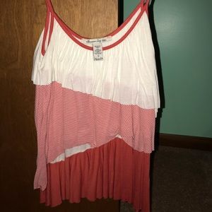 Cute colorful summer ruffle tank